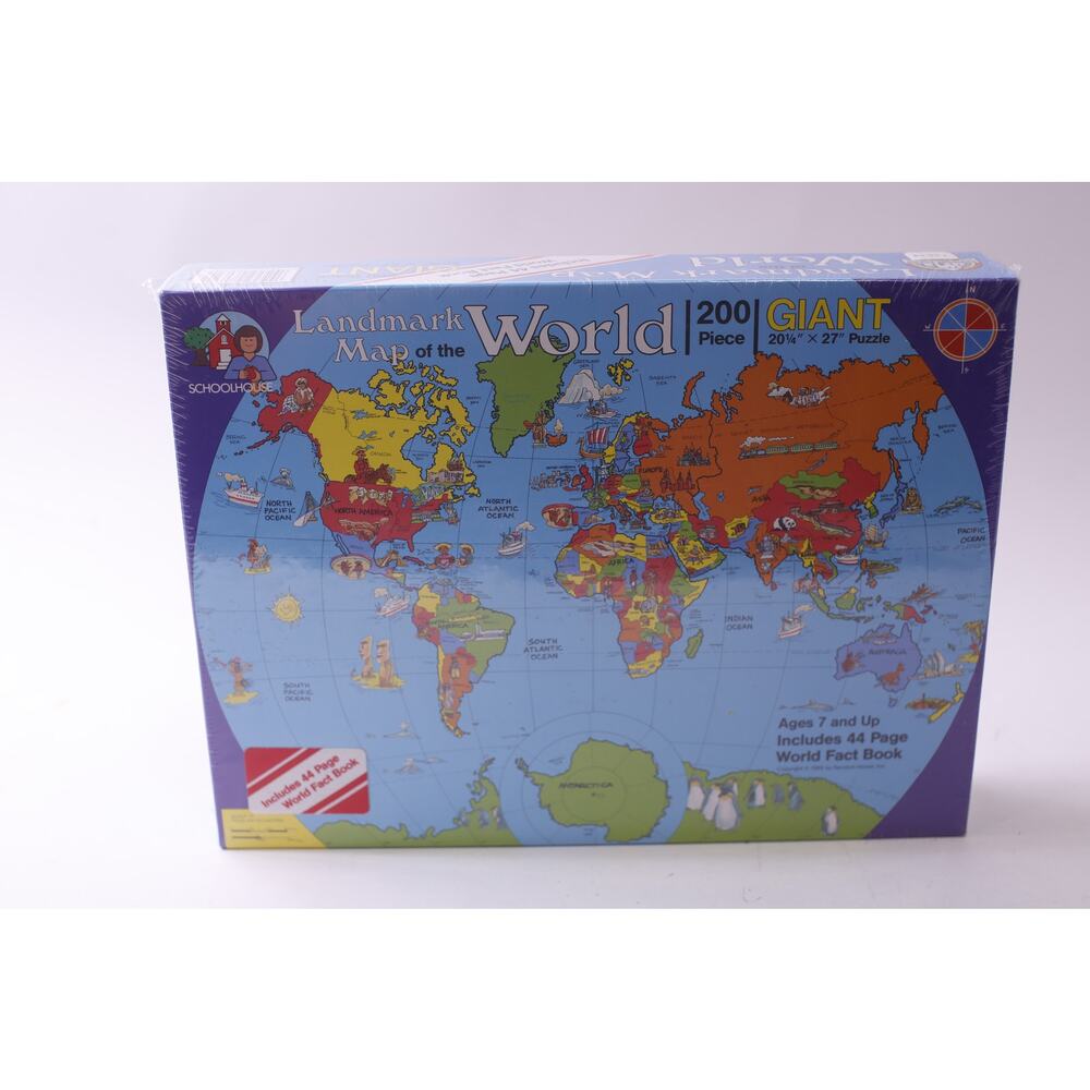 Landmark Map of the World, Jigsaw Puzzle, 200 Pieces, Learning, ~ 250622-WH L-1
